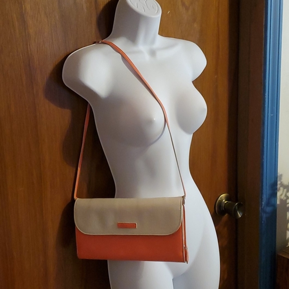 Vera Bradley Flap Clutch - Coral/Off-white - Picture 2 of 8